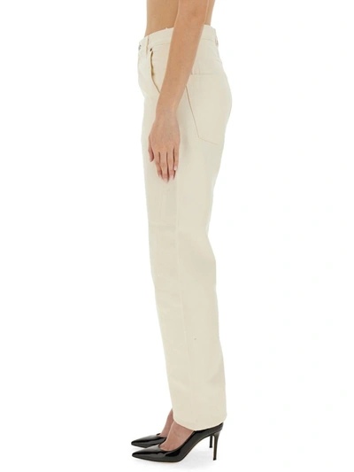 Shop Victoria Beckham Relaxed Fit Jeans In Powder