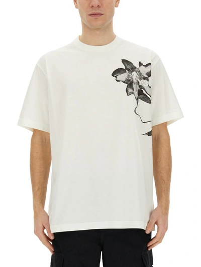 Shop Y-3 Adidas Cotton T-shirt In White