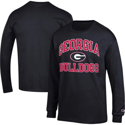 Shop Champion Black Georgia Bulldogs High Motor Long Sleeve T-shirt