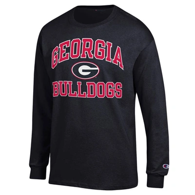 Shop Champion Black Georgia Bulldogs High Motor Long Sleeve T-shirt