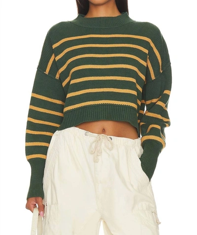 Shop Free People Easy Street Crop Pullover In Hunter Green