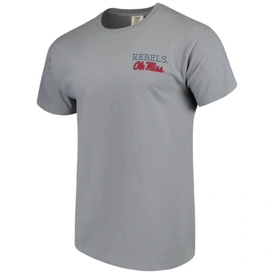 Shop Image One Gray Ole Miss Rebels Comfort Colors Campus Scenery T-shirt
