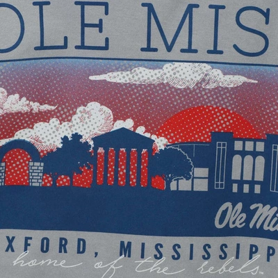 Shop Image One Gray Ole Miss Rebels Comfort Colors Campus Scenery T-shirt