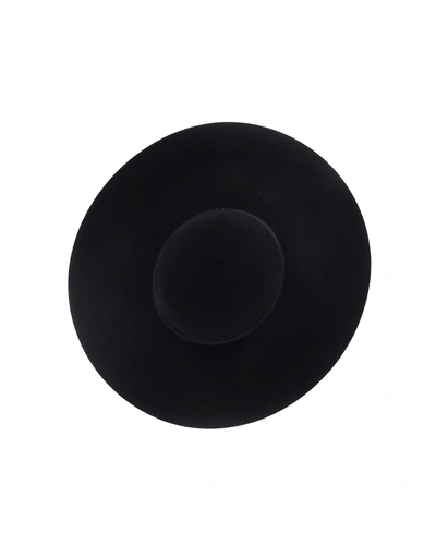 Shop Maison Michel Blanche Wide-brim Hat In Black Felt
