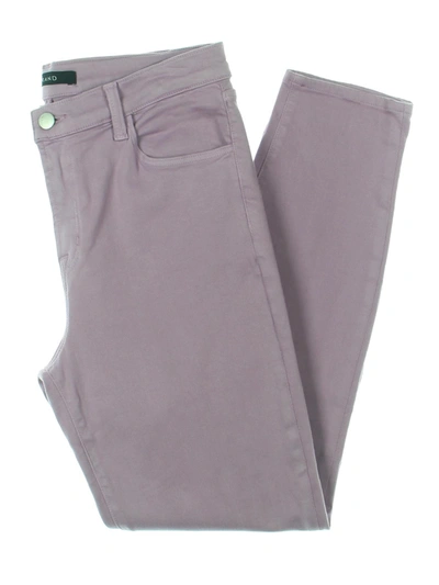 Shop J Brand Alana Womens Denim High Rise Colored Skinny Jeans In Grey