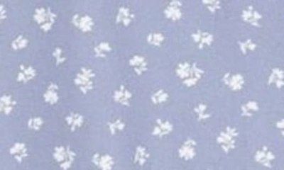 Shop Melrose And Market Ditsy Flower Babydoll Dress In Denim Blue Ditzy