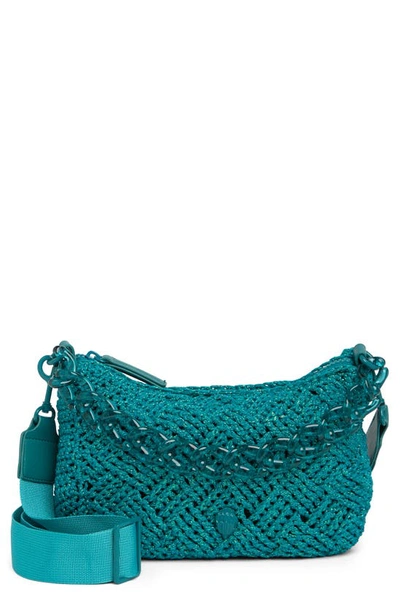 Shop Kurt Geiger London Crochet Crossbody Bag In Green