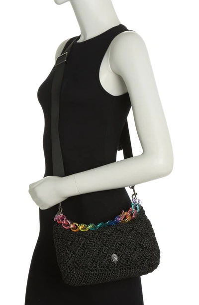 Shop Kurt Geiger Crochet Crossbody Bag In Black