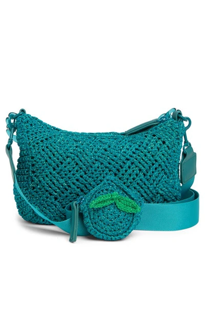 Shop Kurt Geiger London Crochet Crossbody Bag In Green