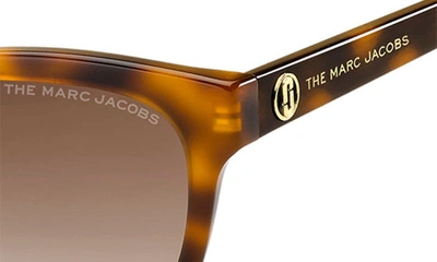 Shop Marc Jacobs The  55mm Polarized Gradient Rectangular Sunglasses In Havana/ Brown Gradient