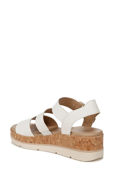 Dr. Scholl's Once Twice Platform Sandal In White
