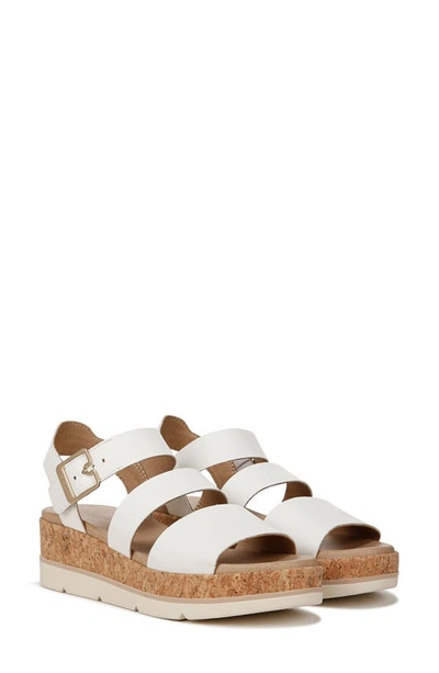 Dr. Scholl's Once Twice Platform Sandal In White