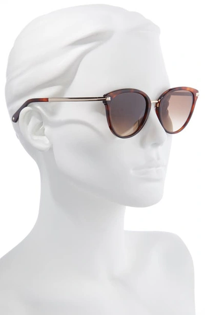 Shop Kate Spade Savona 53mm Gradient Polarized Cat Eye Sunglasses In Hvpttblue / Brown Gradient