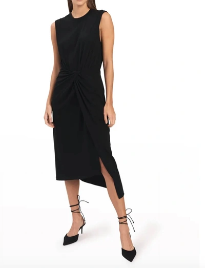 Shop Derek Lam 10 Crosby Landry T-shirt Dress With Twist Wrap Detail In Black