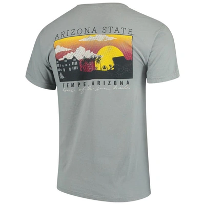 Shop Image One Gray Arizona State Sun Devils Team Comfort Colors Campus Scenery T-shirt