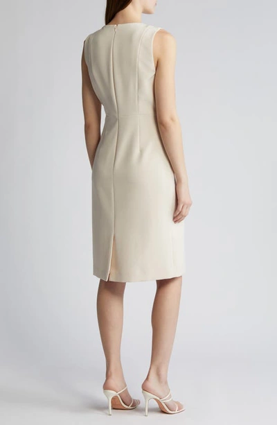 Shop Kobi Halperin Meridian Twill Sheath Dress In Canvas