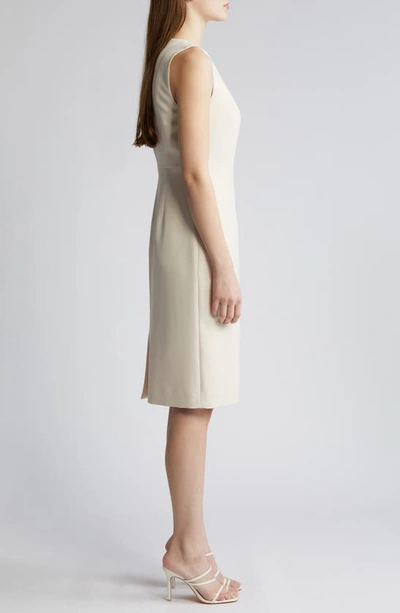 Shop Kobi Halperin Meridian Twill Sheath Dress In Canvas