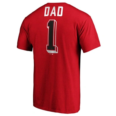 Shop Fanatics Branded Red Cincinnati Reds Number One Dad Team T-shirt