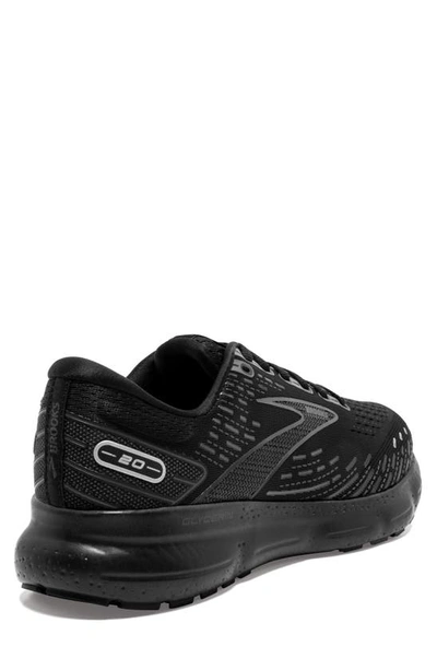 Shop Brooks Glycerin 20 Running Shoe In Black/ Black/ Ebony