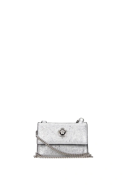 Shop Versace Coin Purses Leather Silver