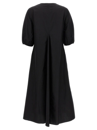 Shop Ganni Cotton Midi Dress Dresses Black