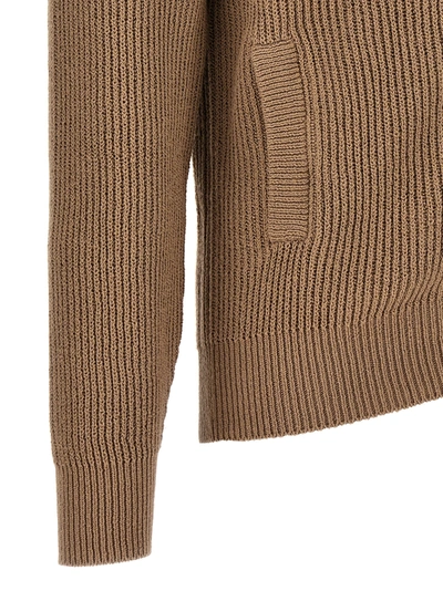 Shop Brunello Cucinelli Knit Cardigan Sweater, Cardigans Beige