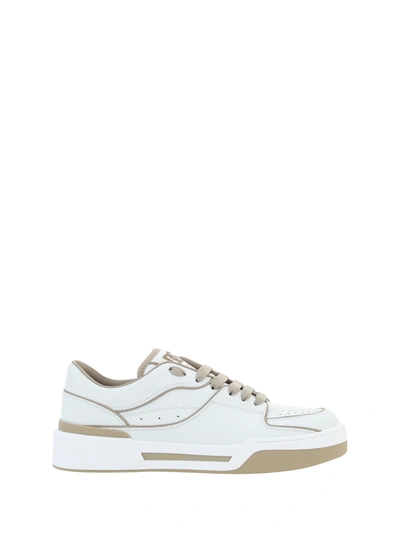 Shop Dolce & Gabbana Leather Sneakers With Contrasting Profiles