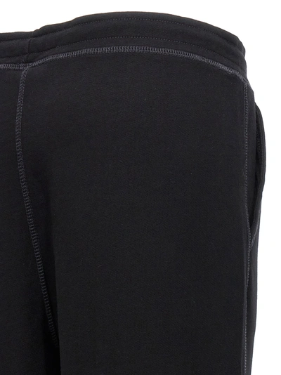 Shop Ganni Logo Embroidery Joggers Pants Black