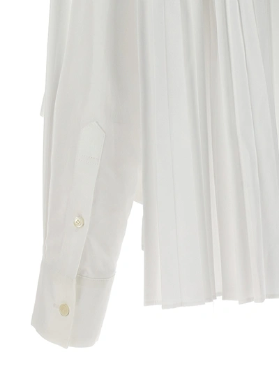 Shop Sacai Pleated Back Shirt Shirt, Blouse White