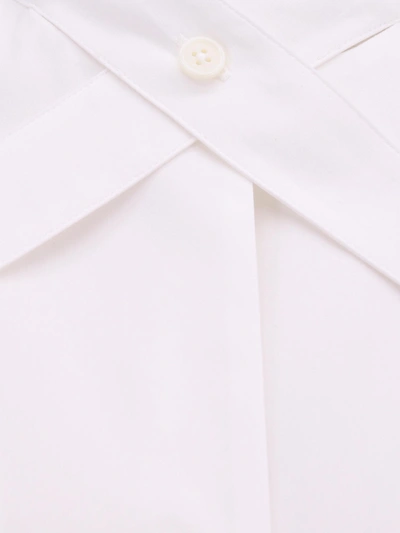 Shop Off-white Cotton Shirt With Straps And Metal Buckle