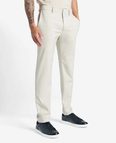 Shop Reaction Kenneth Cole Premium Stretch Twill Slim-fit Flex Waistband Dress Pant In Natural