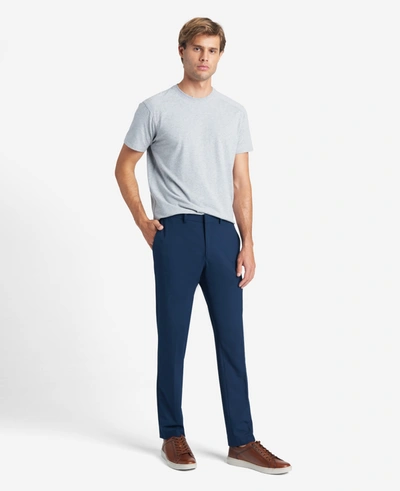 Shop Reaction Kenneth Cole Stretch Solid Skinny-fit Flex Waistband Dress Pant In Bright Blue