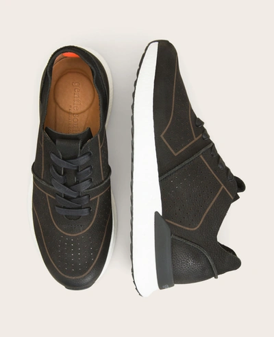 Gentle Souls Laurence Nubuck Jogger Sneaker In Black