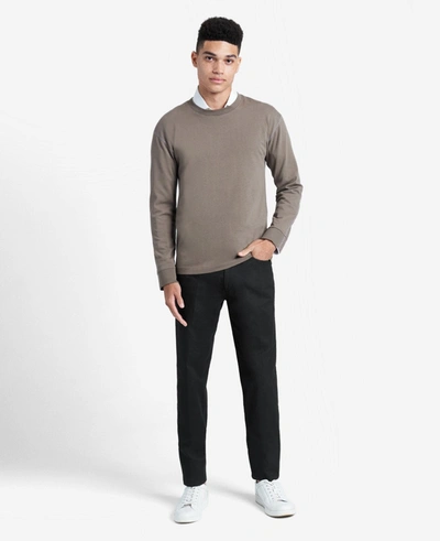 Kenneth Cole Stretch Slim Fit Flex Waistband Flat Front Chino Pant In Black