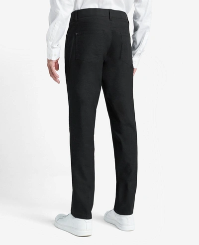 Kenneth Cole Stretch Slim Fit Flex Waistband Flat Front Chino Pant In Black