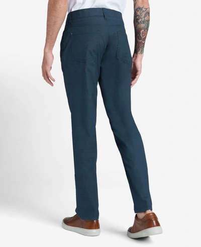 Kenneth Cole Stretch Slim Fit Flex Waistband Flat Front Chino Pant In Indigo
