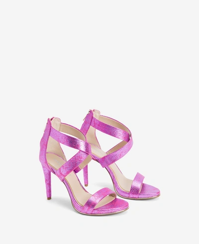 Kenneth Cole Brooke Cross Sandal Womens Suede Strappy Dress Sandals In Purple
