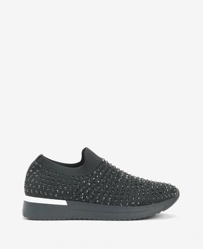 Reaction Kenneth Cole Cameron Jewel Jogger Slip-on Sneaker In Black