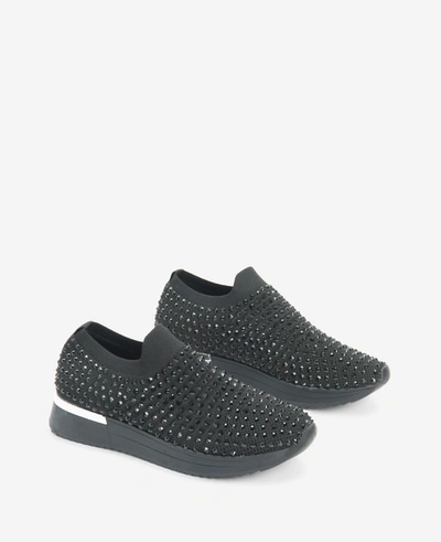 Reaction Kenneth Cole Cameron Jewel Jogger Slip-on Sneaker In Black