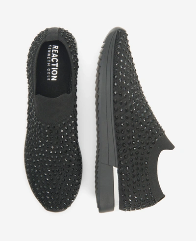Reaction Kenneth Cole Cameron Jewel Jogger Slip-on Sneaker In Black