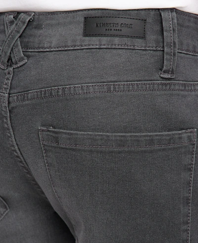 Kenneth Cole Athletic-fit Recycled Stretch Denim Jeans In Laight - Grey