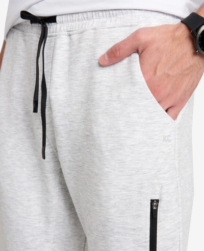 Kenneth Cole Fleece Terry Jogger In Lt Grey Heather