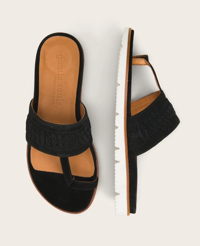 Shop Gentle Souls Lavern Lite Thong Braided Sandal In Black