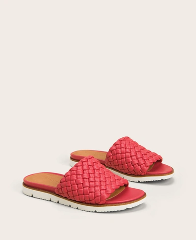 Gentle Souls Lavern Lite Braided Slide Sandal In Coral