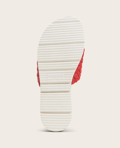 Gentle Souls Lavern Lite Braided Slide Sandal In Coral