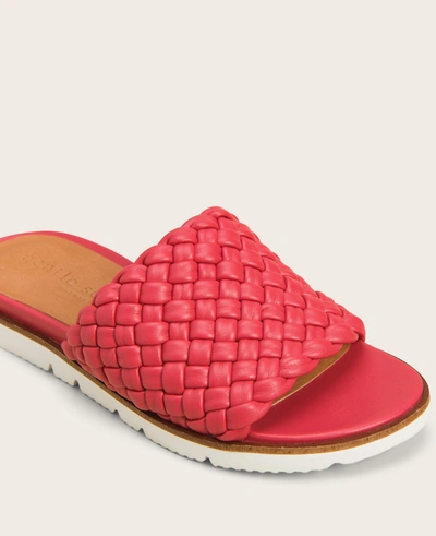 Gentle Souls Lavern Lite Braided Slide Sandal In Coral
