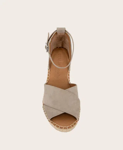 Gentle Souls Charli Strappy Wedge Sandal In Mushroom