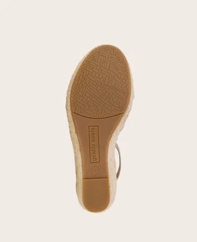 Gentle Souls Charli Strappy Wedge Sandal In Mushroom