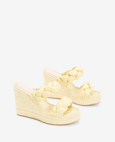 Shop Kenneth Cole Olivia Braided Wedge Espadrille Sandal In Yellow