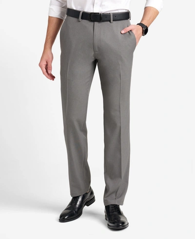 Shop Kenneth Cole Stretch Micro Check Modern-fit Techni-cole Dress Pant In Medium Grey